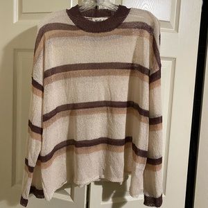 Listicle Striped Brown/Cream Sweater